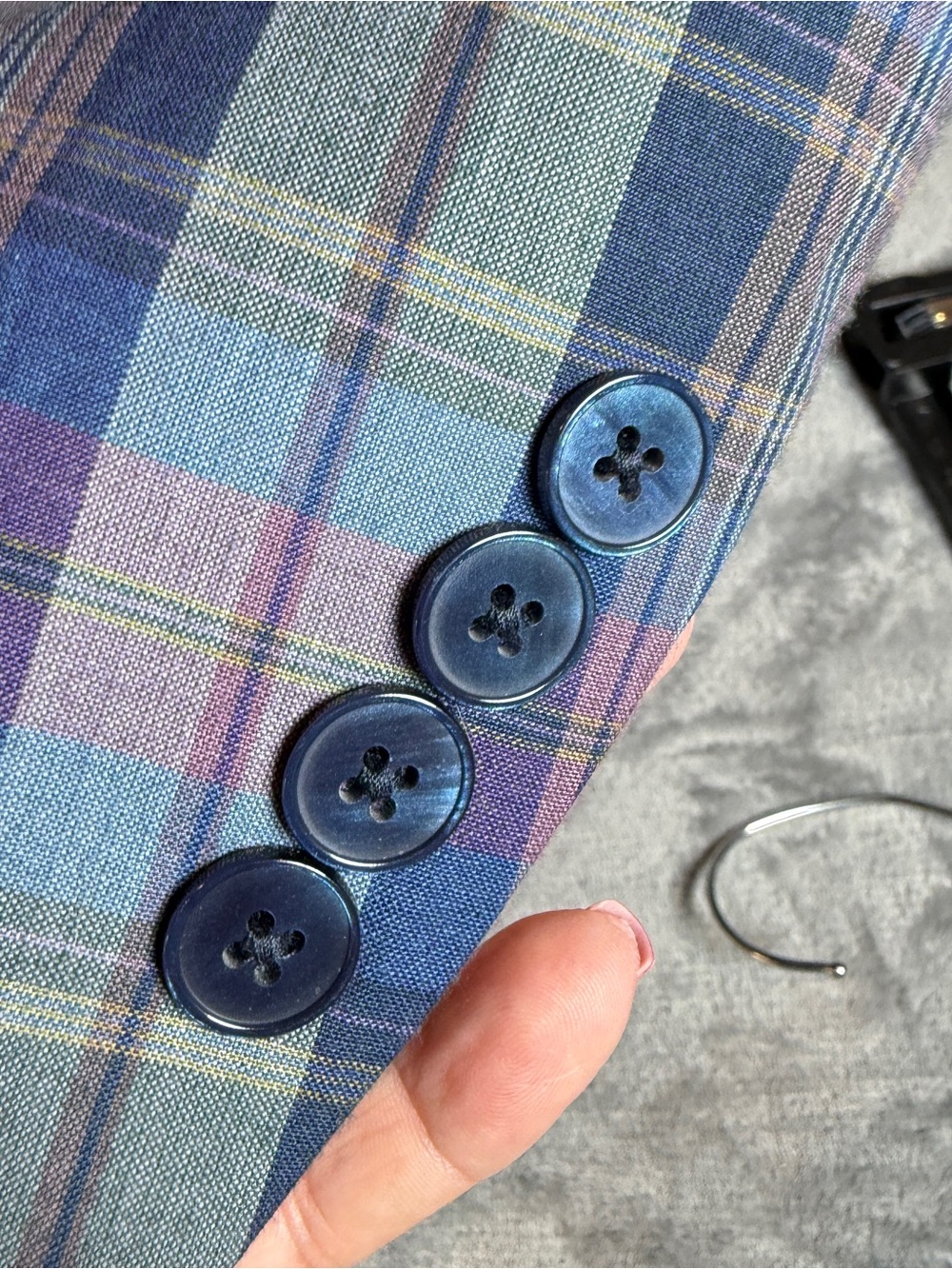 Ralph Lauren Multicolor Plaid Sport Coat in Blue and Pink - Picture 7 of 9